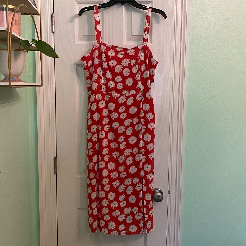 Lucy Paris Floral Print Midi Dress